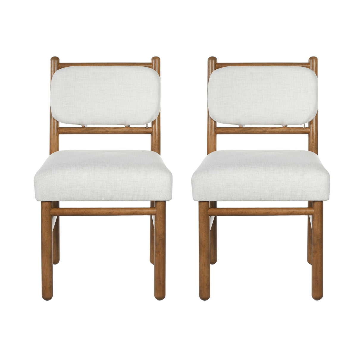 Fabric Upholstered Dining Chairs, Set of 2