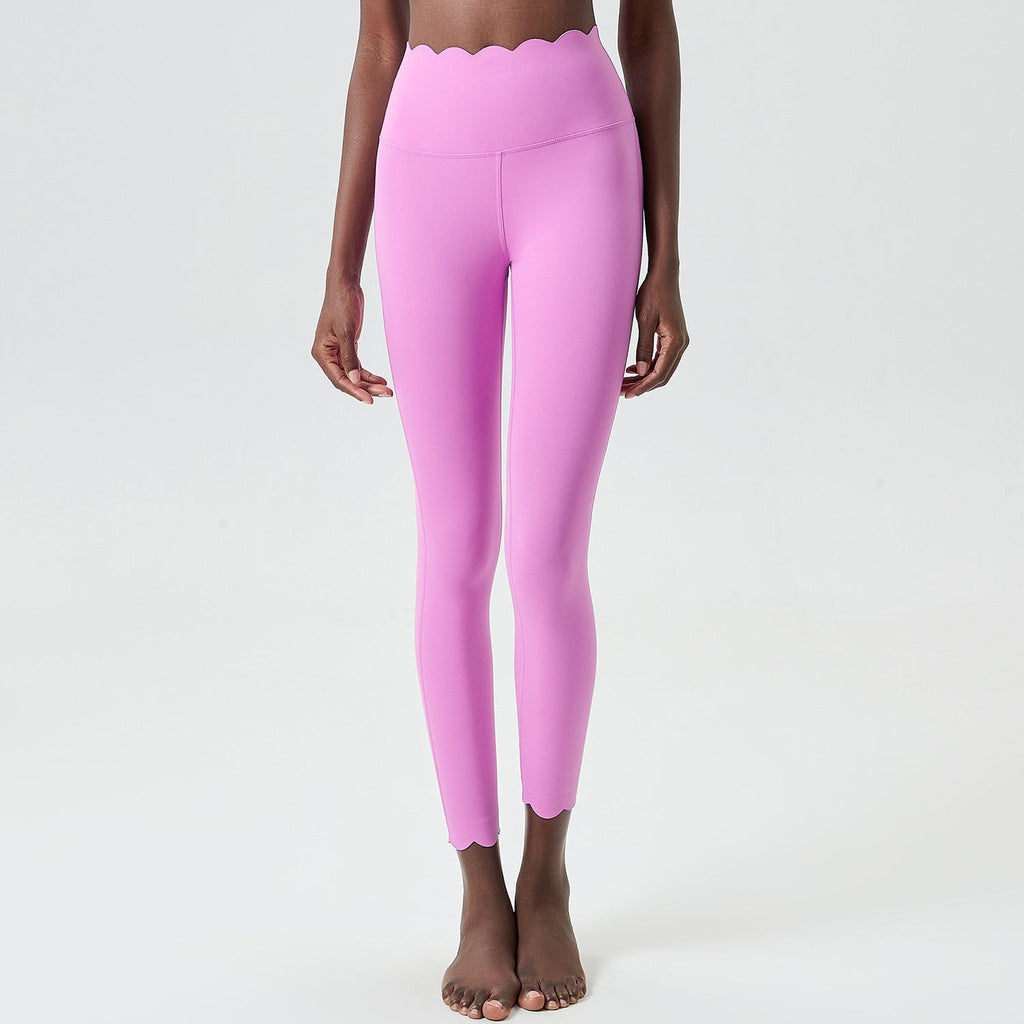 Small Wave Yoga Pants Plus Size Lycra Milk Leather Tight Trousers For Women