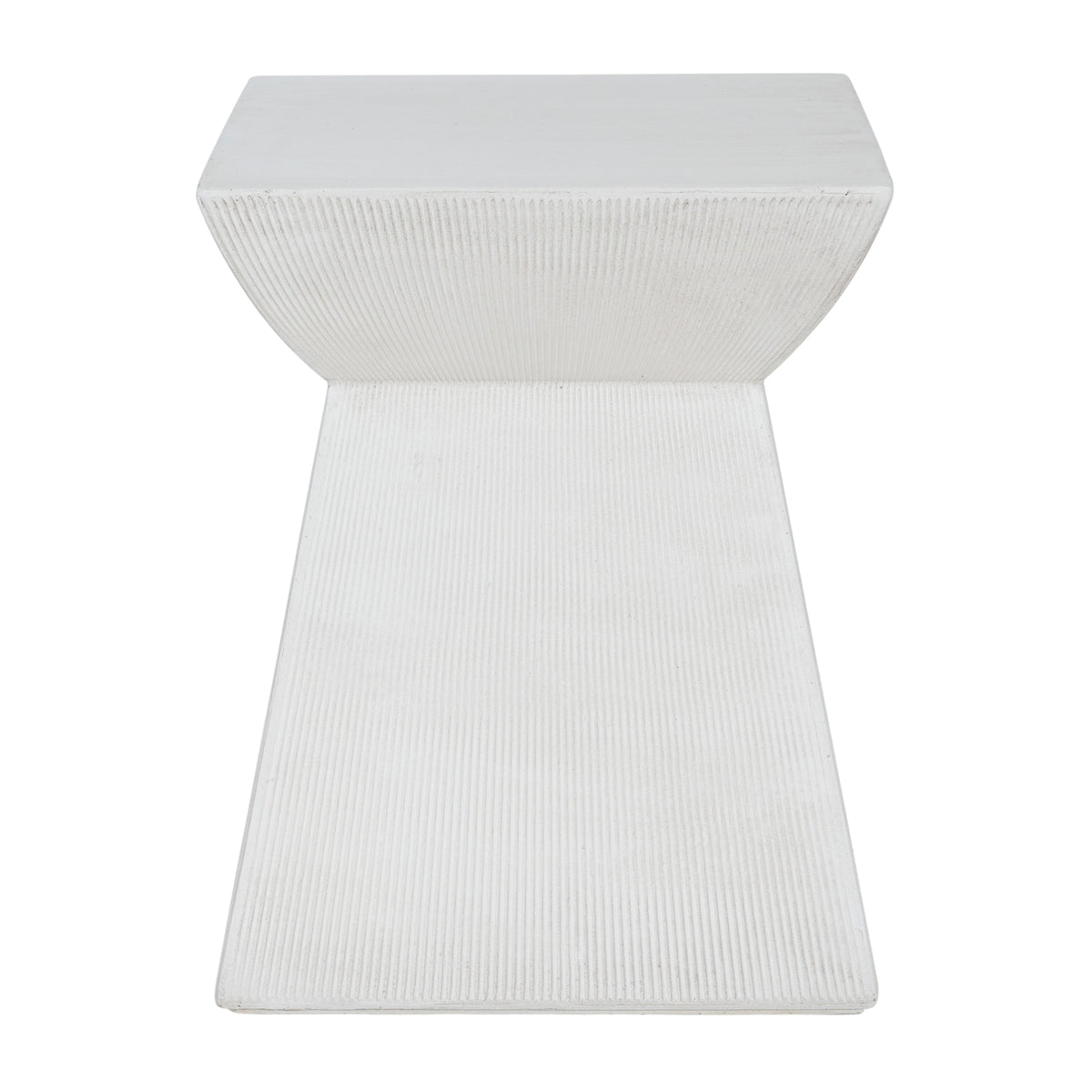 Antique-Textured Magnesium Oxide Outdoor Side Table