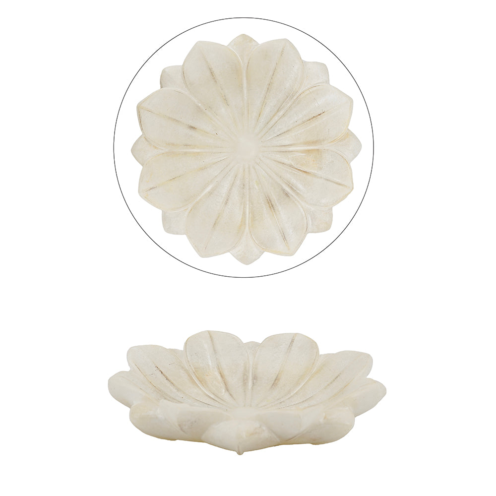 Hand-Finished Lotus Bloom Decorative Bowl
