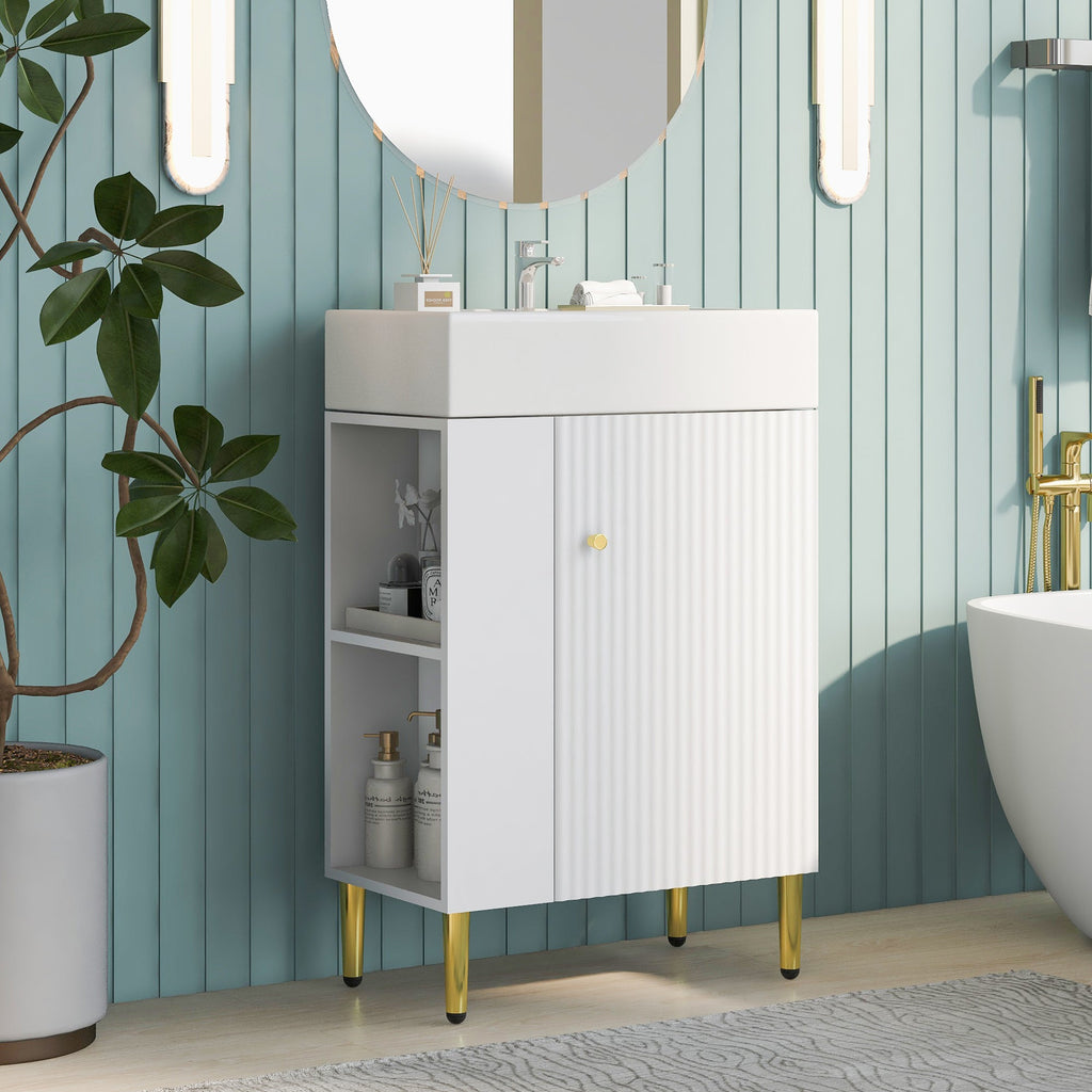 21.6" Left Side Storage Bathroom Vanity