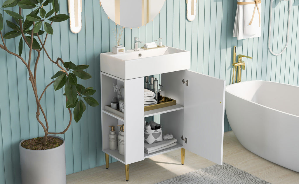 21.6" Left Side Storage Bathroom Vanity