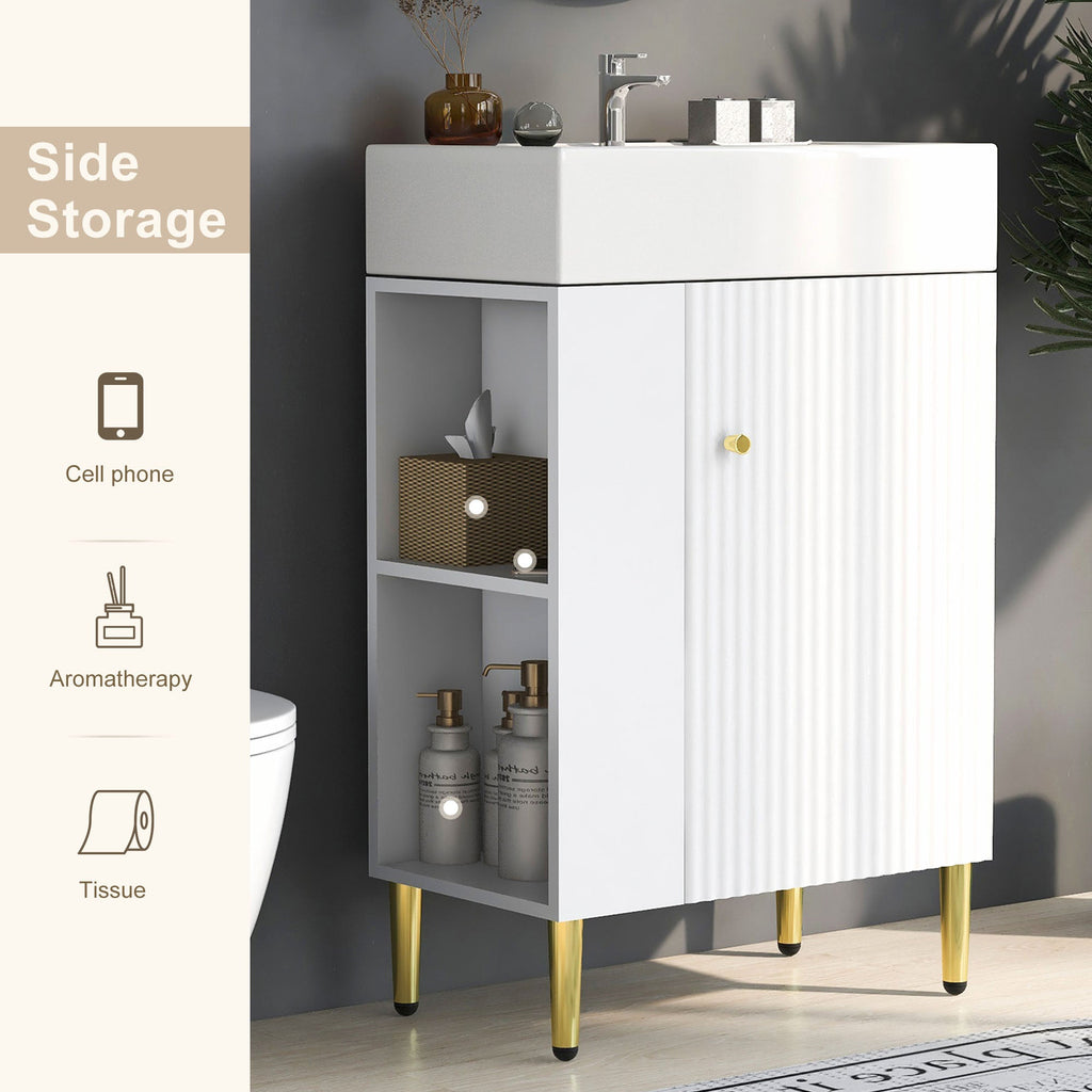 21.6" Left Side Storage Bathroom Vanity