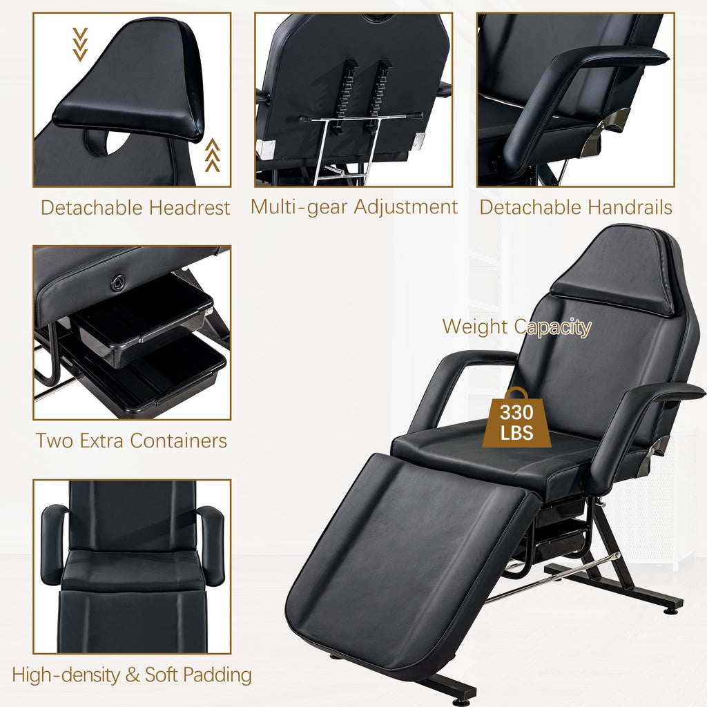 Massage Salon Tattoo Chair with Hydraulic Stool
