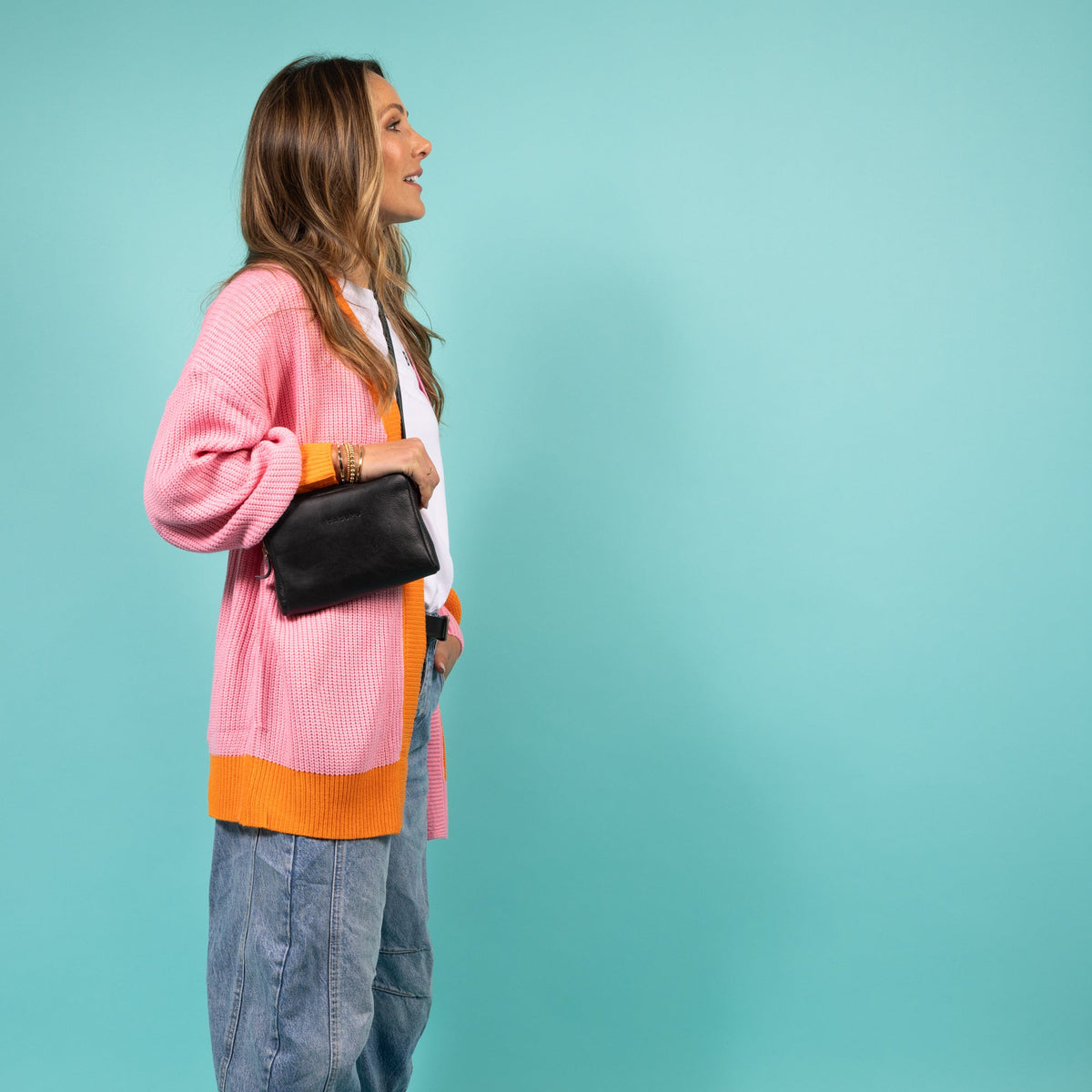 Leather Fanny Pack - Black