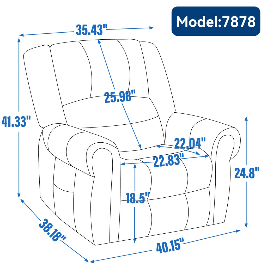 Power Lift Recliner Chair with Heat & Massage