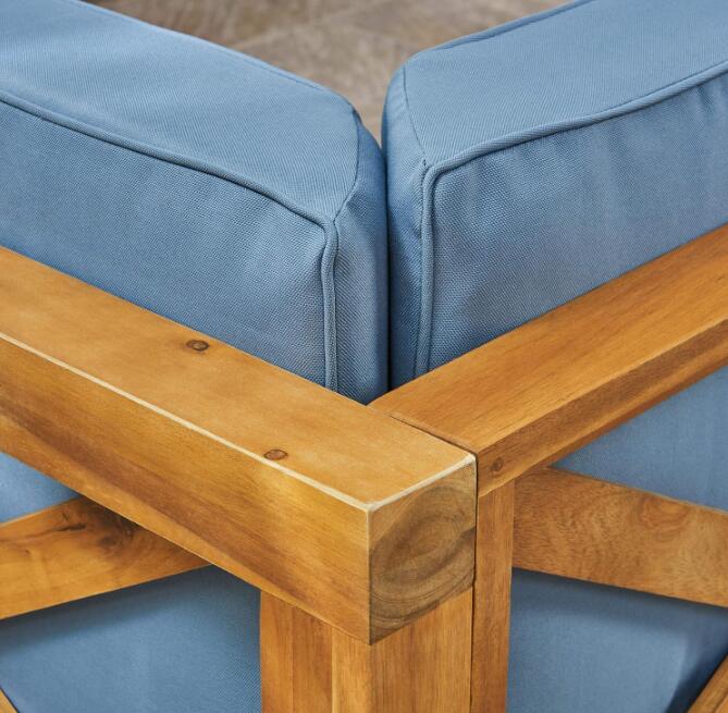 Brava X-Back 2 Seater Sectional Loveseat with Coffee Table