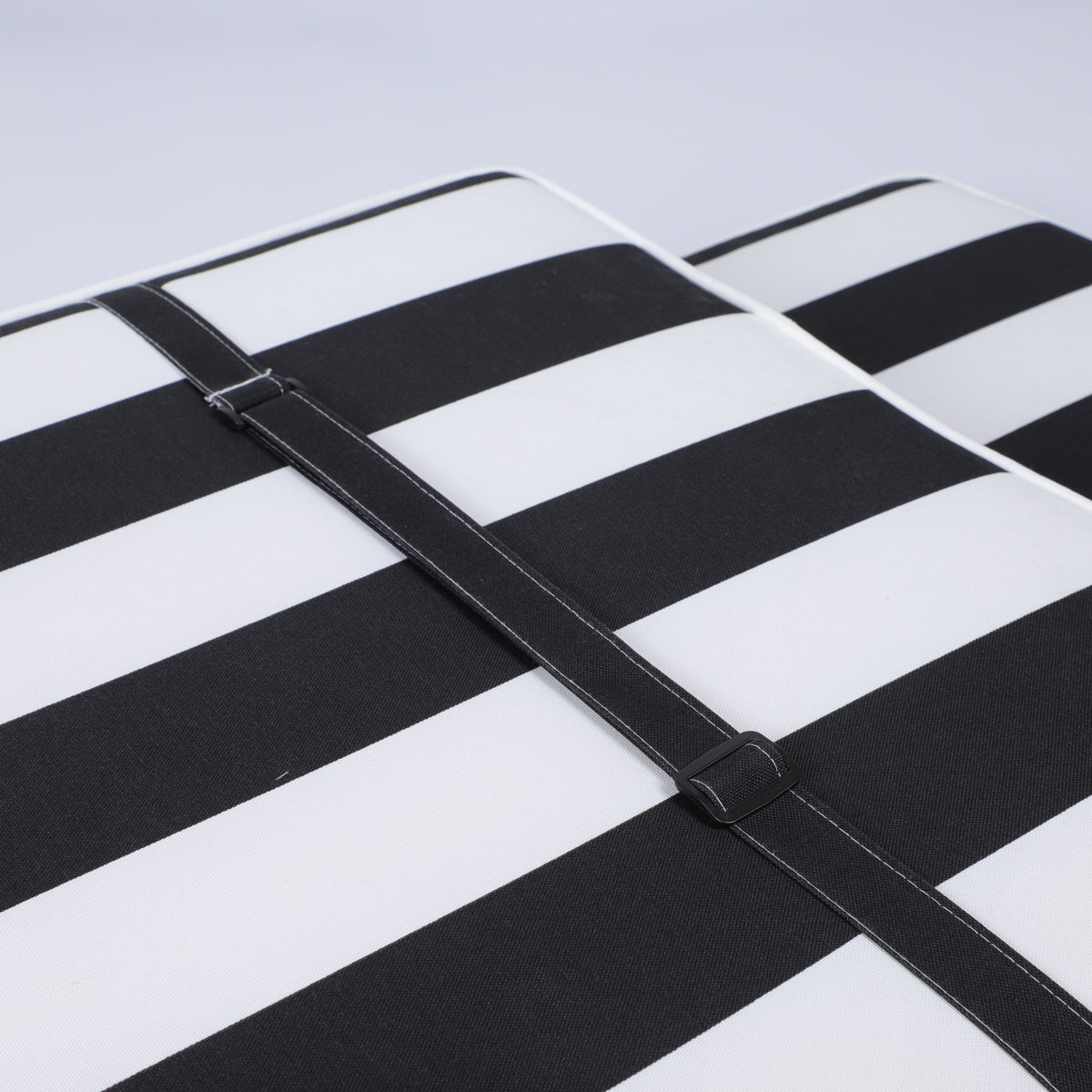 Outdoor Lounge Chair Cushion Replacement - Black/White Stripe