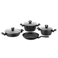 Nora 7Pcs Cookware Set - Black - A2890