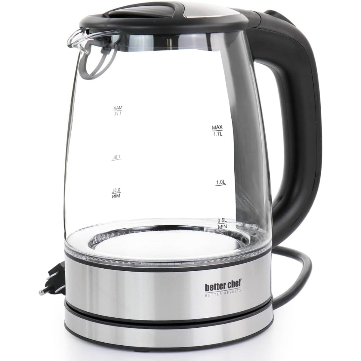 Better Chef 360 Degree Glass Cordless Electric Kettle - 1.7 Liters - S - IM-174B