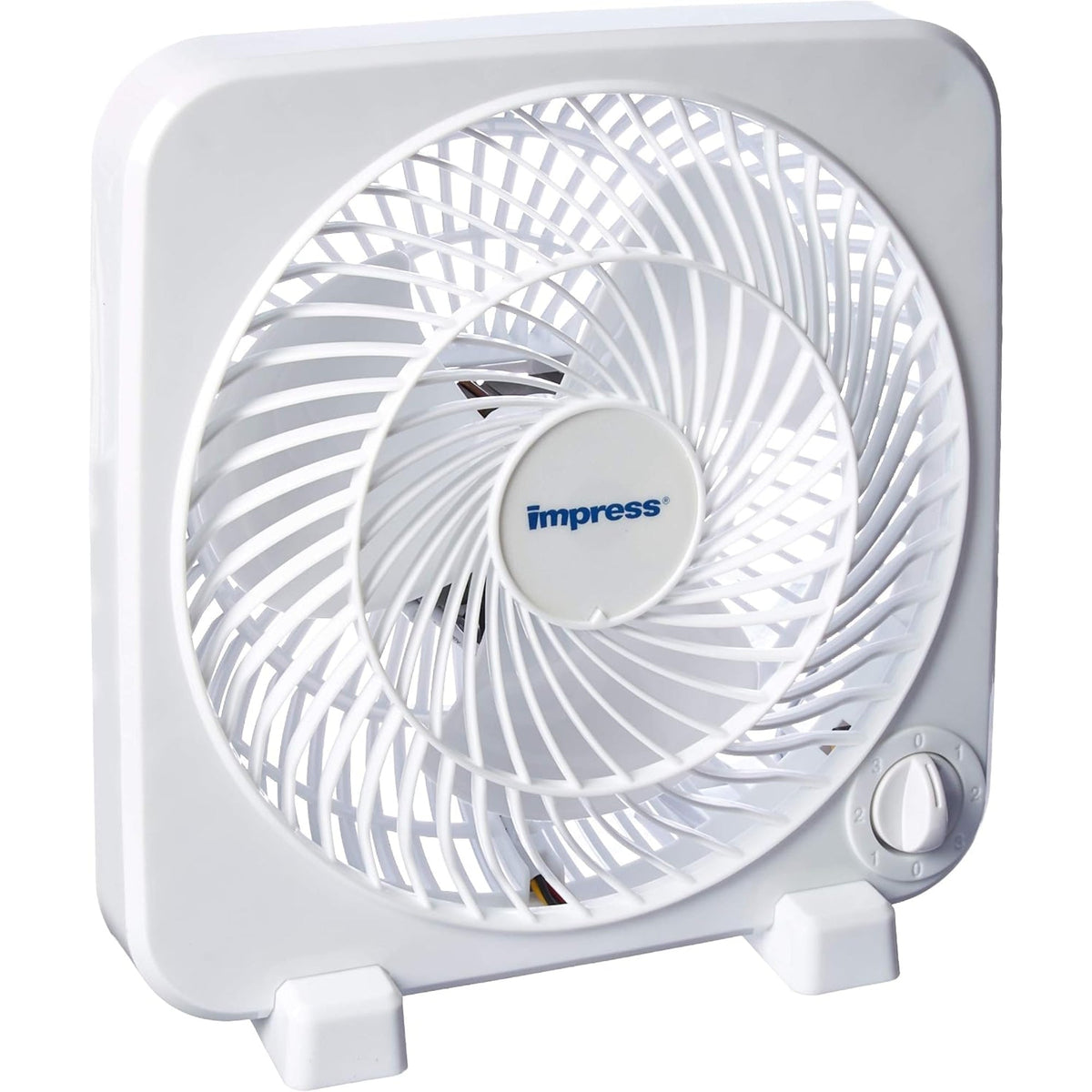 Impress 3-Speed Box Fan - 9-Inch - White - IM-719BX
