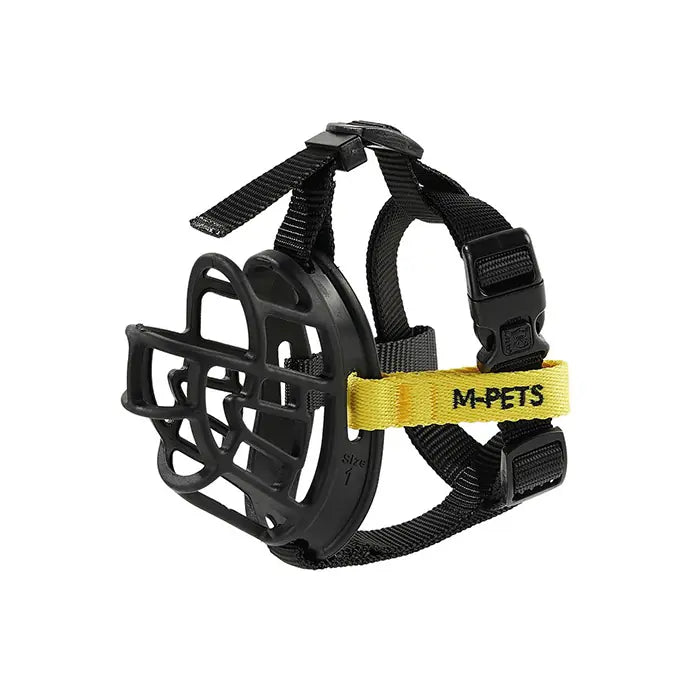 M-Pets Bark Guard Dog Muzzle for Barking Control Small Black