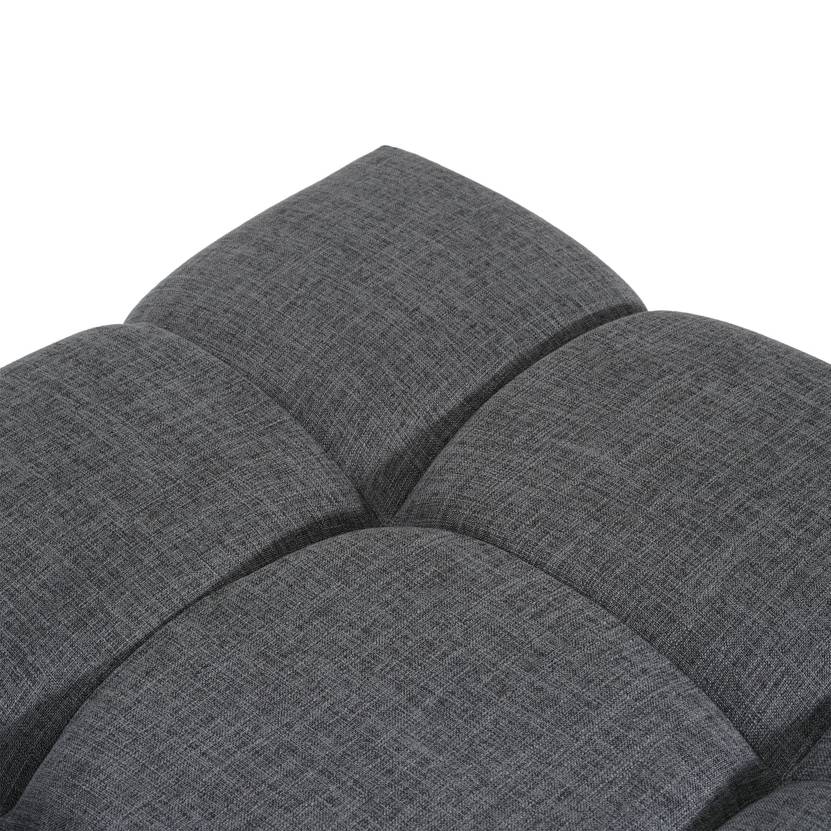 Modern Upholstered Deep Biscuit-style Tufted Ottoman