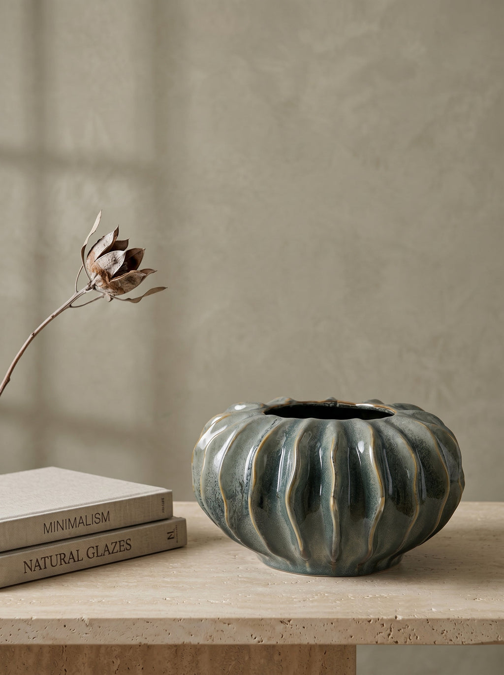 D13.2x7.5" Sculptural Cactus Vase