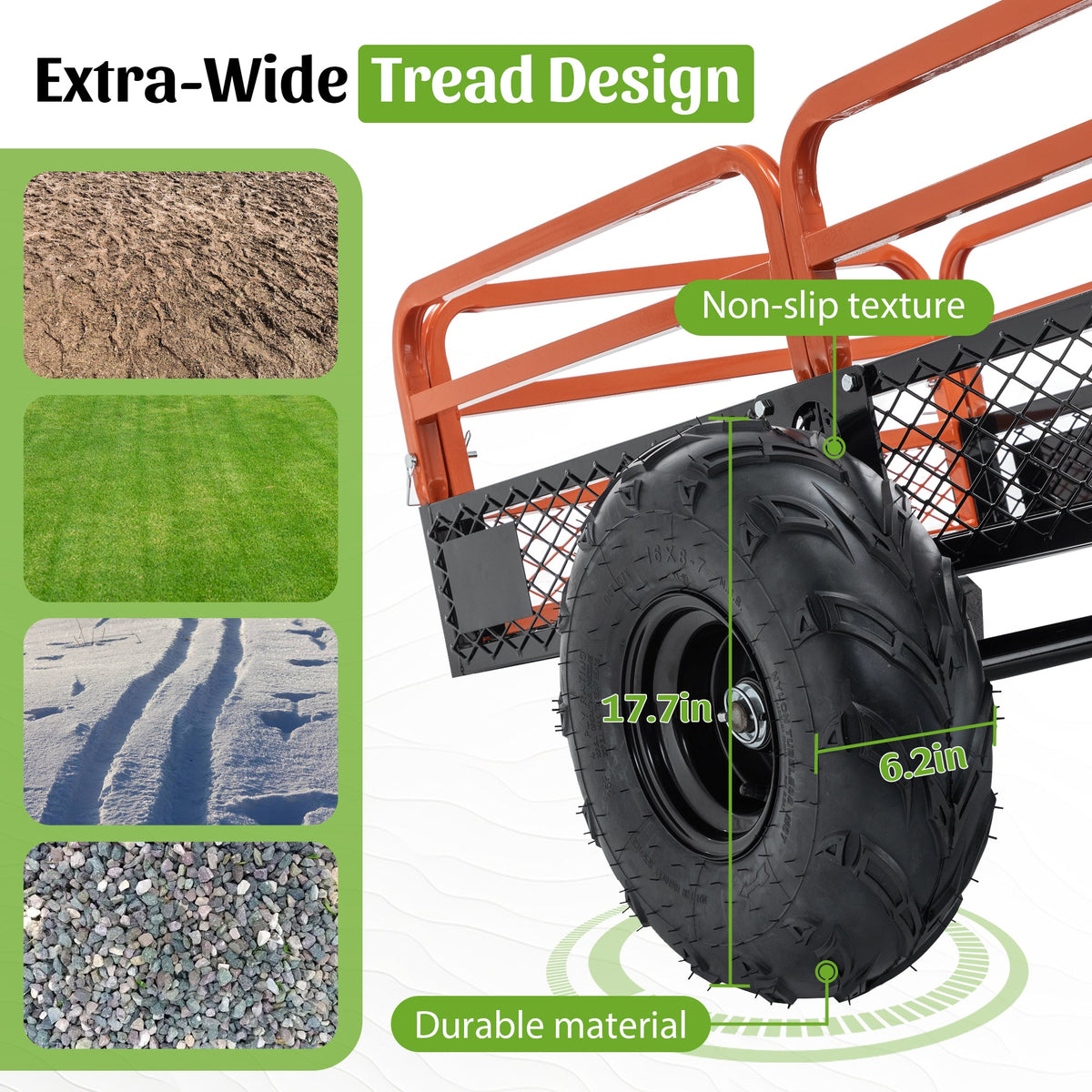 1500LBS Capacity Dump Cart Trailer