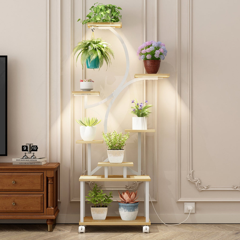 62" Indoor Plant Stand with Grow Lights