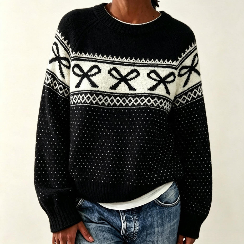 Cross-border AutumnWinter Women's Jacquard Knitted Sweater For Women