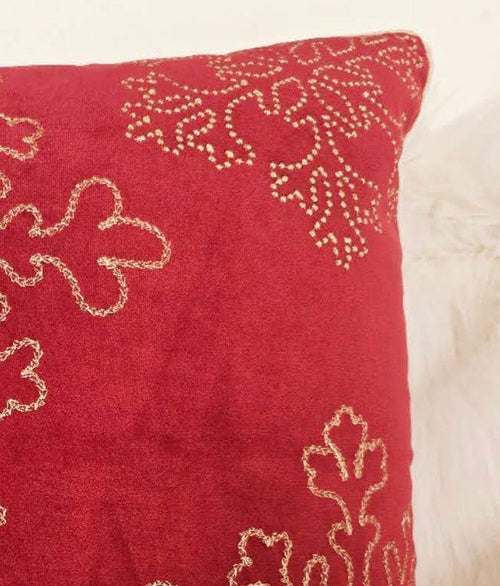 Red Velvet Holiday Throw Pillow 20x20