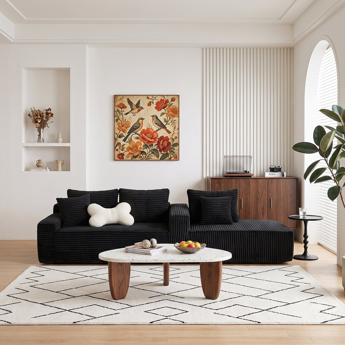 94.06 Inch Right Chaise L Shaped Boneless Cloud Sectional Sofa