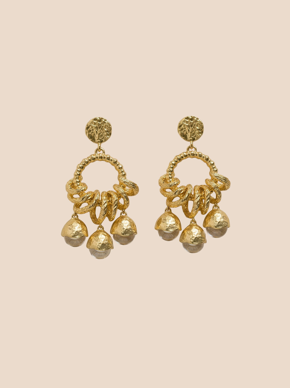 Vintage Fruit Charm Statement Earrings