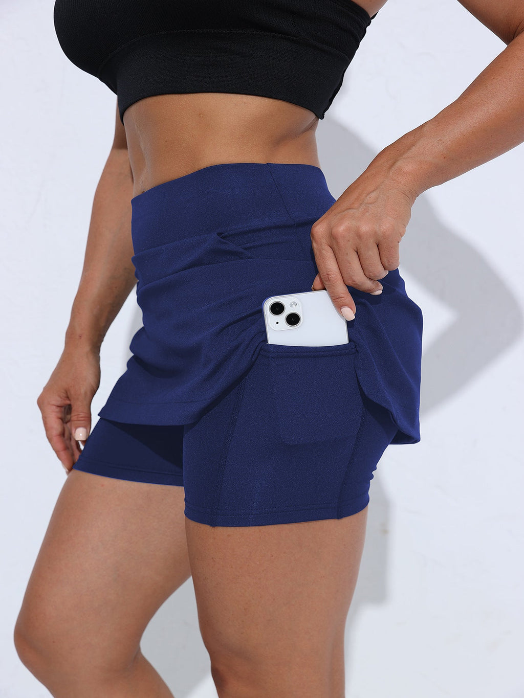 Cross-Border European And American Foreign Trade New Popular Outdoor Sports Short Skirt With Pockets, Yoga Hip-Hugging High-Waisted Women's Tight-Fitting Skirt