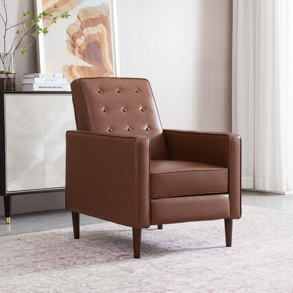 Mid-Century Modern Fabric Recliner Chair