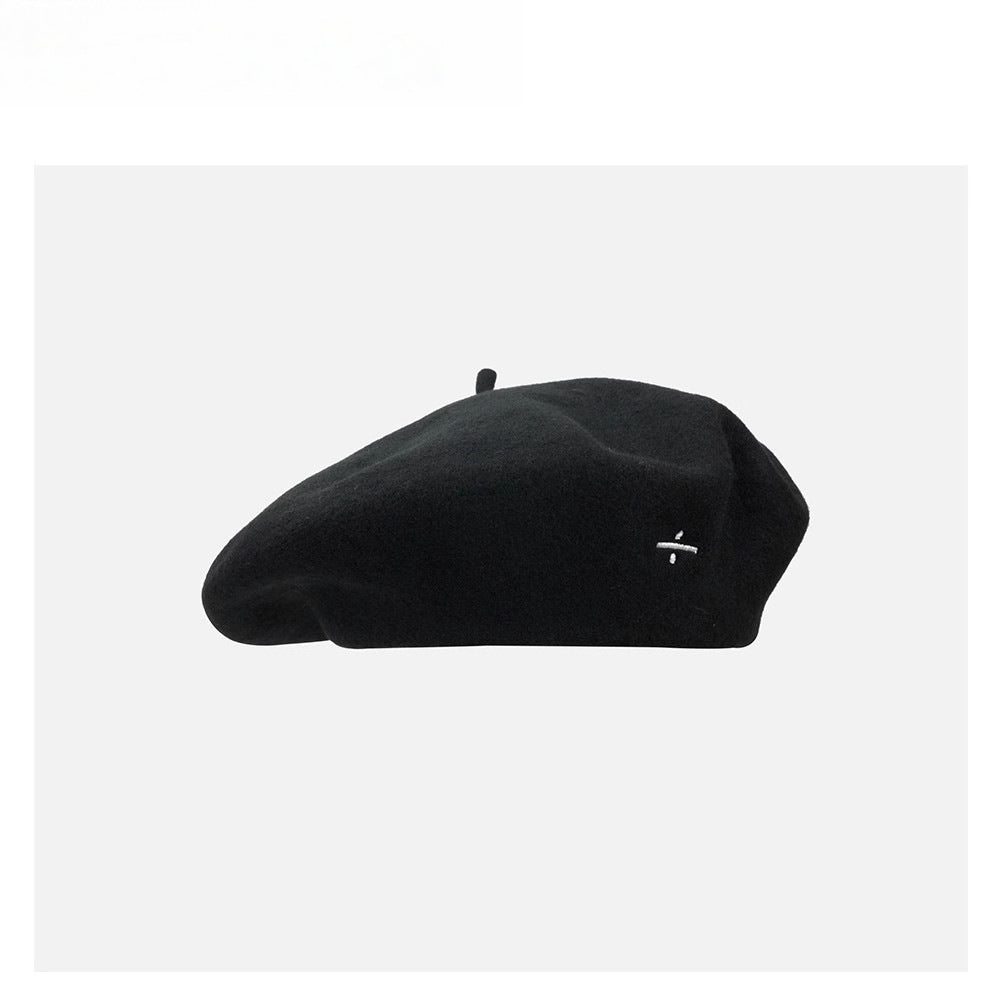 Wool-blend Beret For Women Oversized Fit Painters Cap