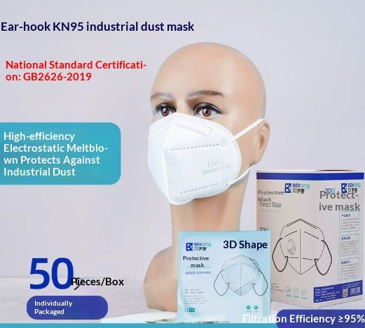 Dust-proof Industrial grade KN95 Mask Individually Packaged With A Sponge Strip