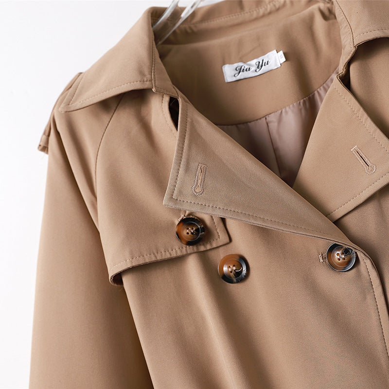 Sophisticated Mid-length Trench Coat For Women