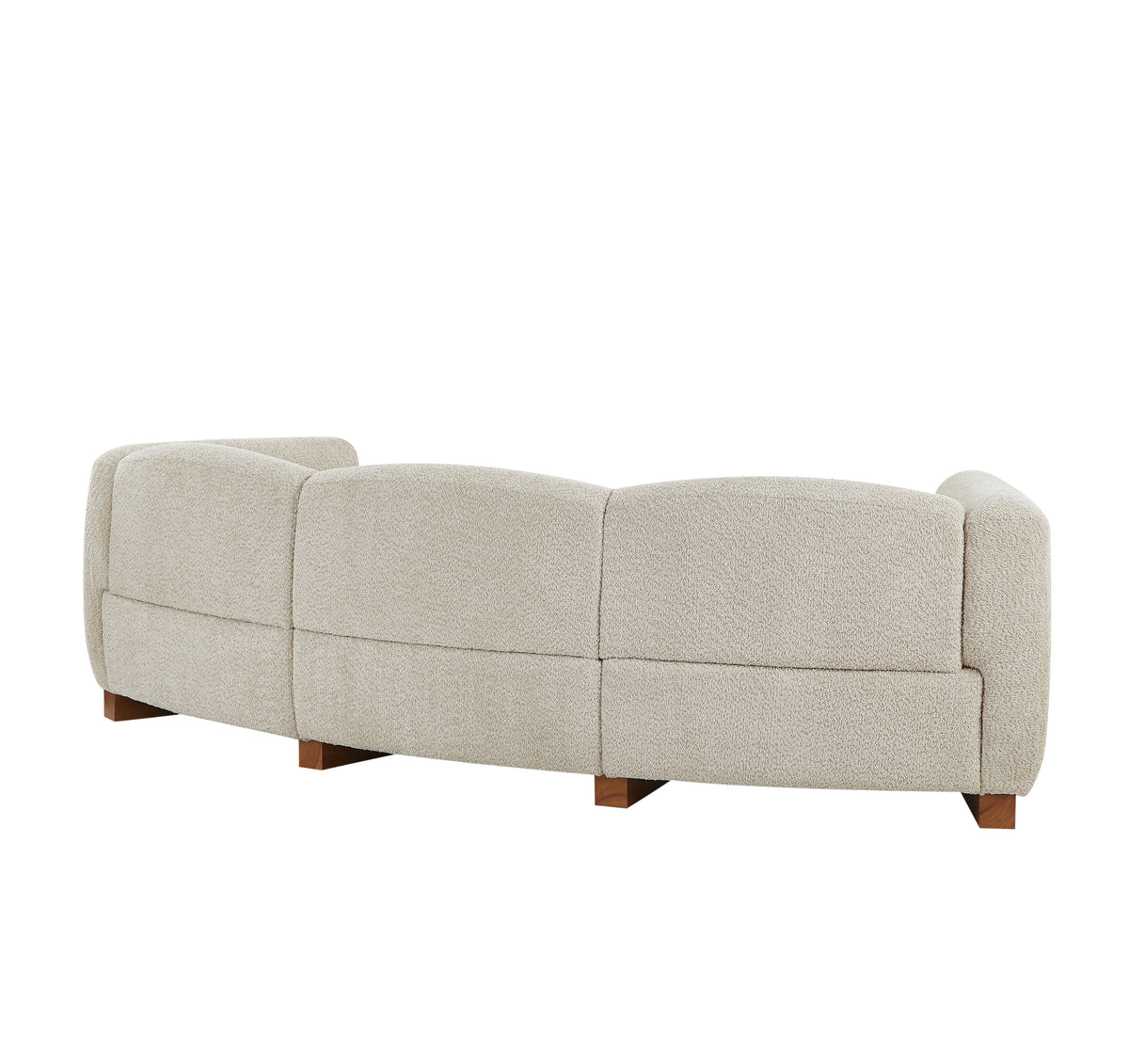 Elegant Curved Boucle Sofa