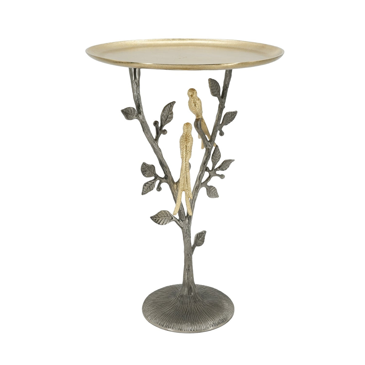 24-inch Metal Dual Bird Side Table