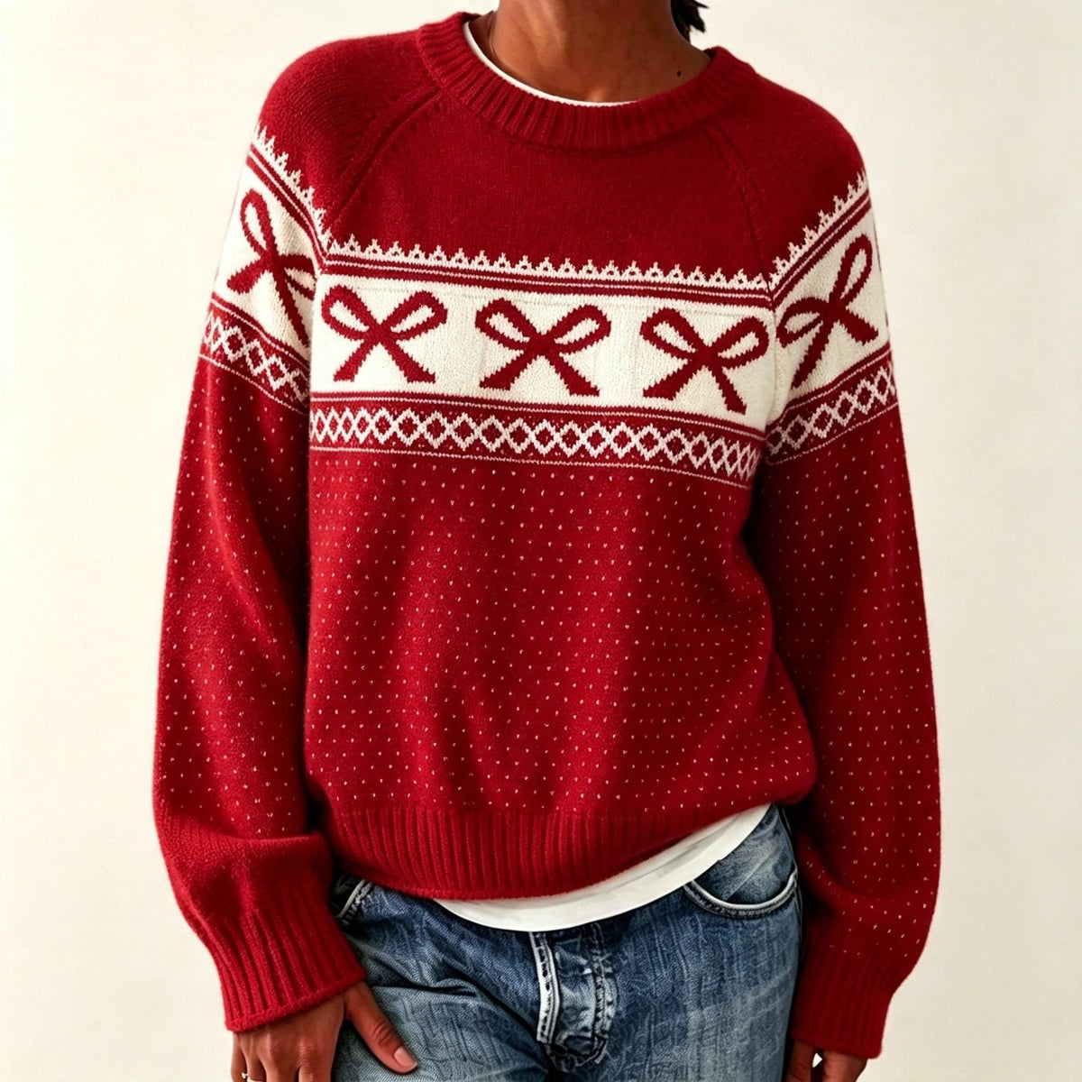 Cross-border AutumnWinter Women's Jacquard Knitted Sweater For Women