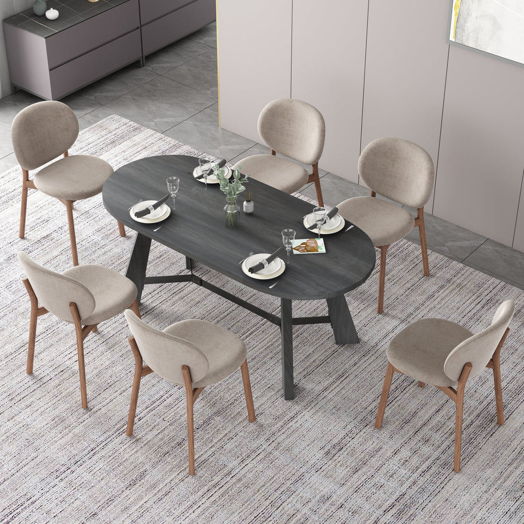 70.86 Inch Oval Dining Table