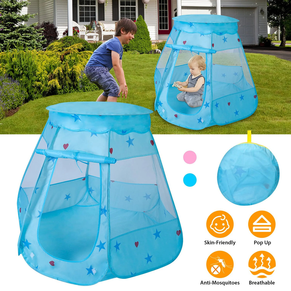 Kids’ Pop-Up Indoor and Outdoor Play Tent