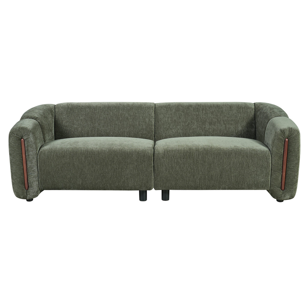 87.4" Modern Minimalist Curved Block Sofa