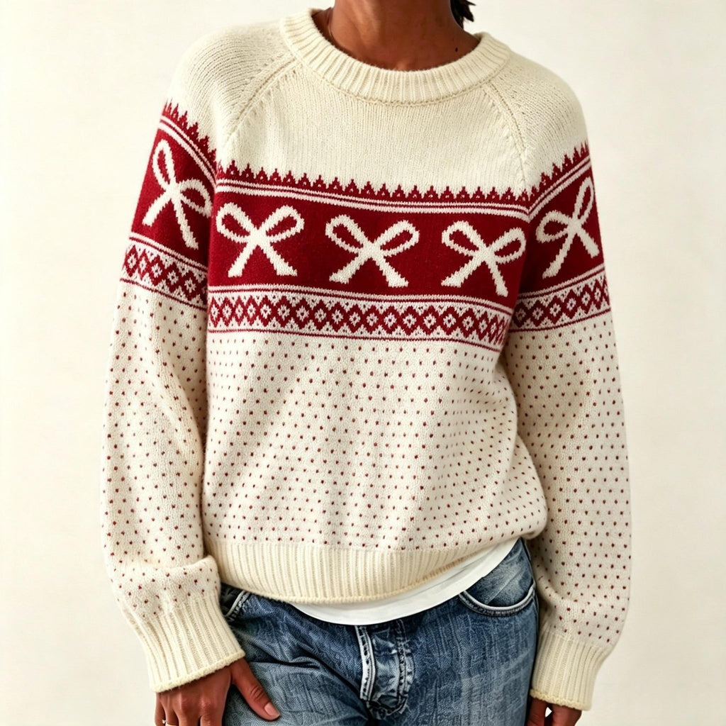 Cross-border AutumnWinter Women's Jacquard Knitted Sweater For Women
