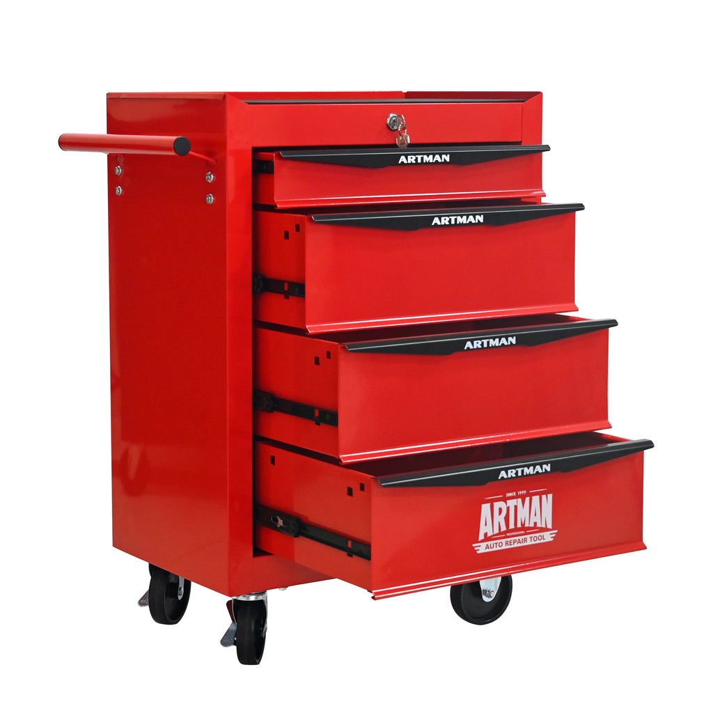 Rolling Metal Tool Chest with 4 Drawers