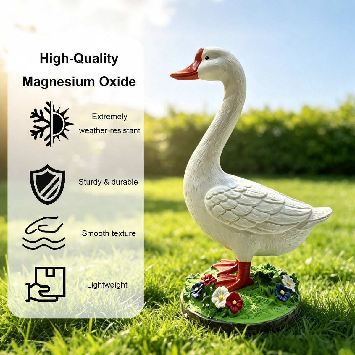 20 Inch DIY Paintable Goose Garden Statue