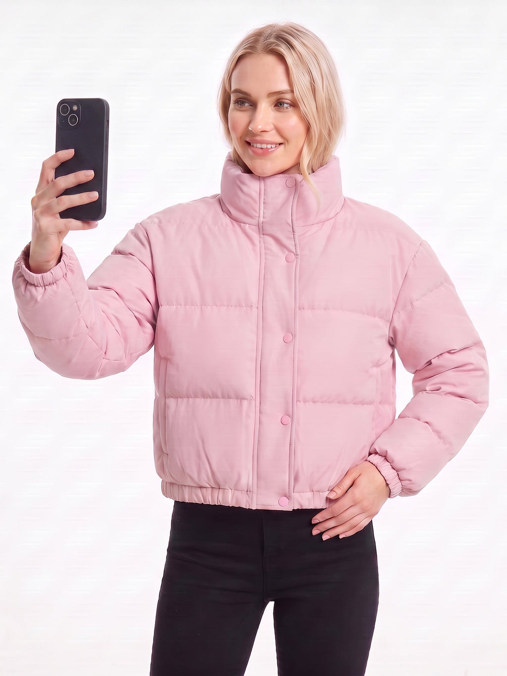 New Coat Small Bread Suit Short Vertical Collar European And American Women's Winter Fashion Casual Cotton Coat Women's Cross-Border