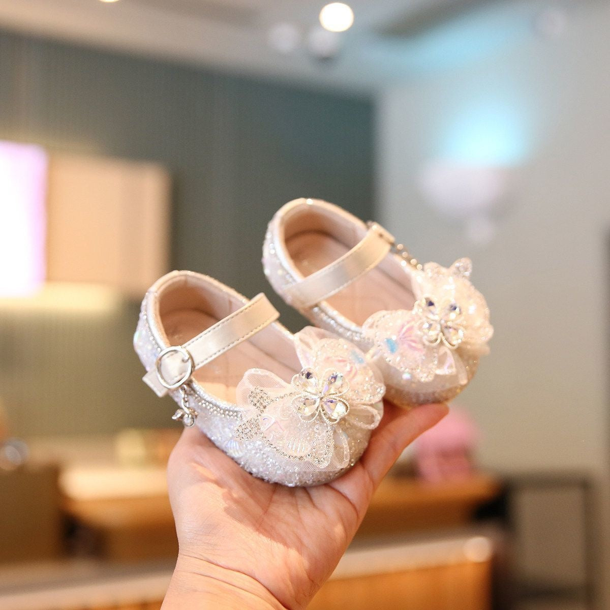 Little Girls Bow-tie Leather Shoes