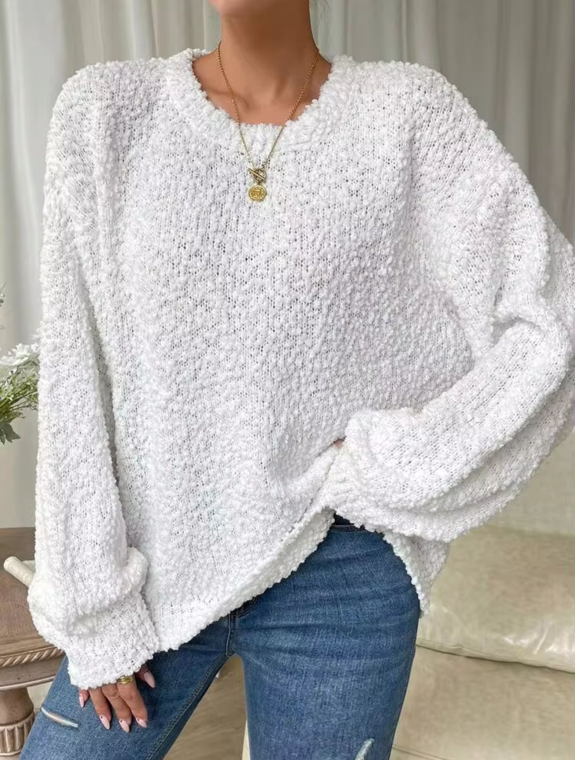 Women's Casual Crew-neck Long-sleeve Top