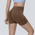 Seamless Knitted Sand-washed Yoga Shorts