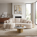 106 In. 2-Piece Fabric Cloud Curved Sectional Sofa with Chaise