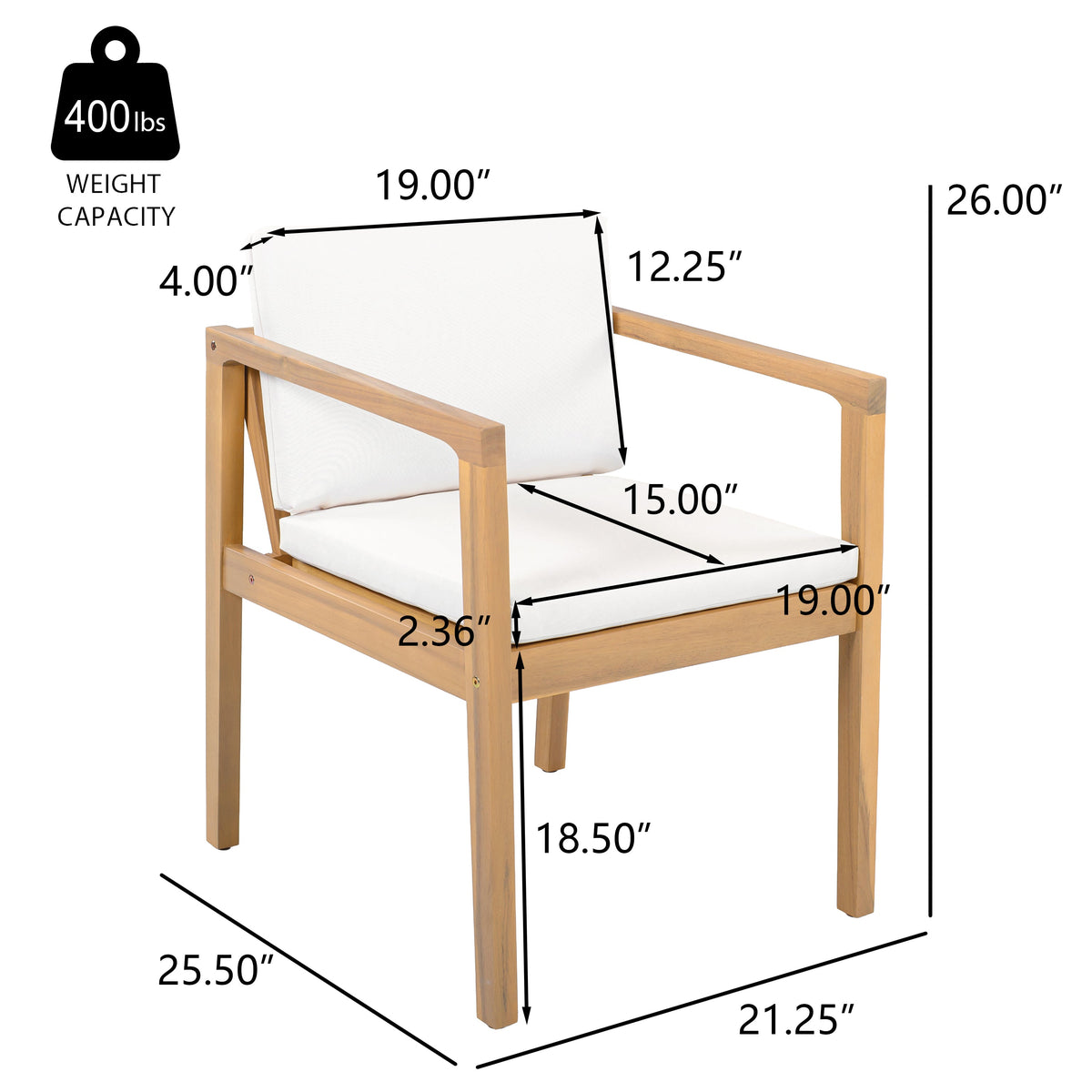 Outdoor Dining Chairs Set of 4