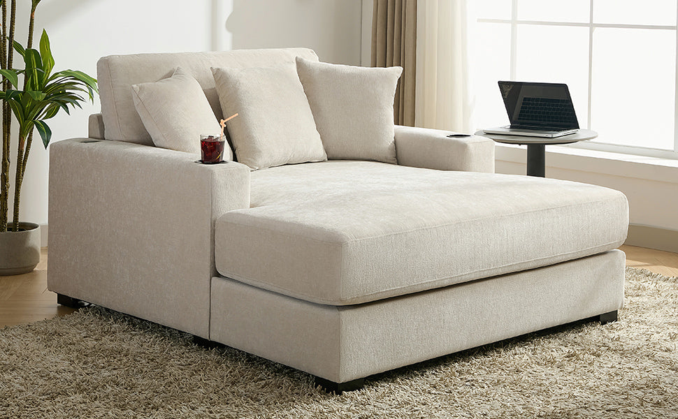 55" Oversized Chaise Lounger