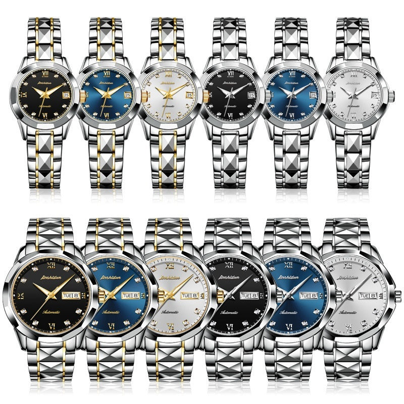 Casual Mechanical Watch With A Large Dial For Couples