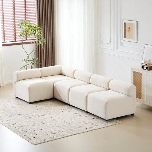 Evelyn 5-Piece L Shaped Modular Sectional Sofa Couch