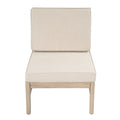 Perla Right Armless Chair in Acacia Wood
