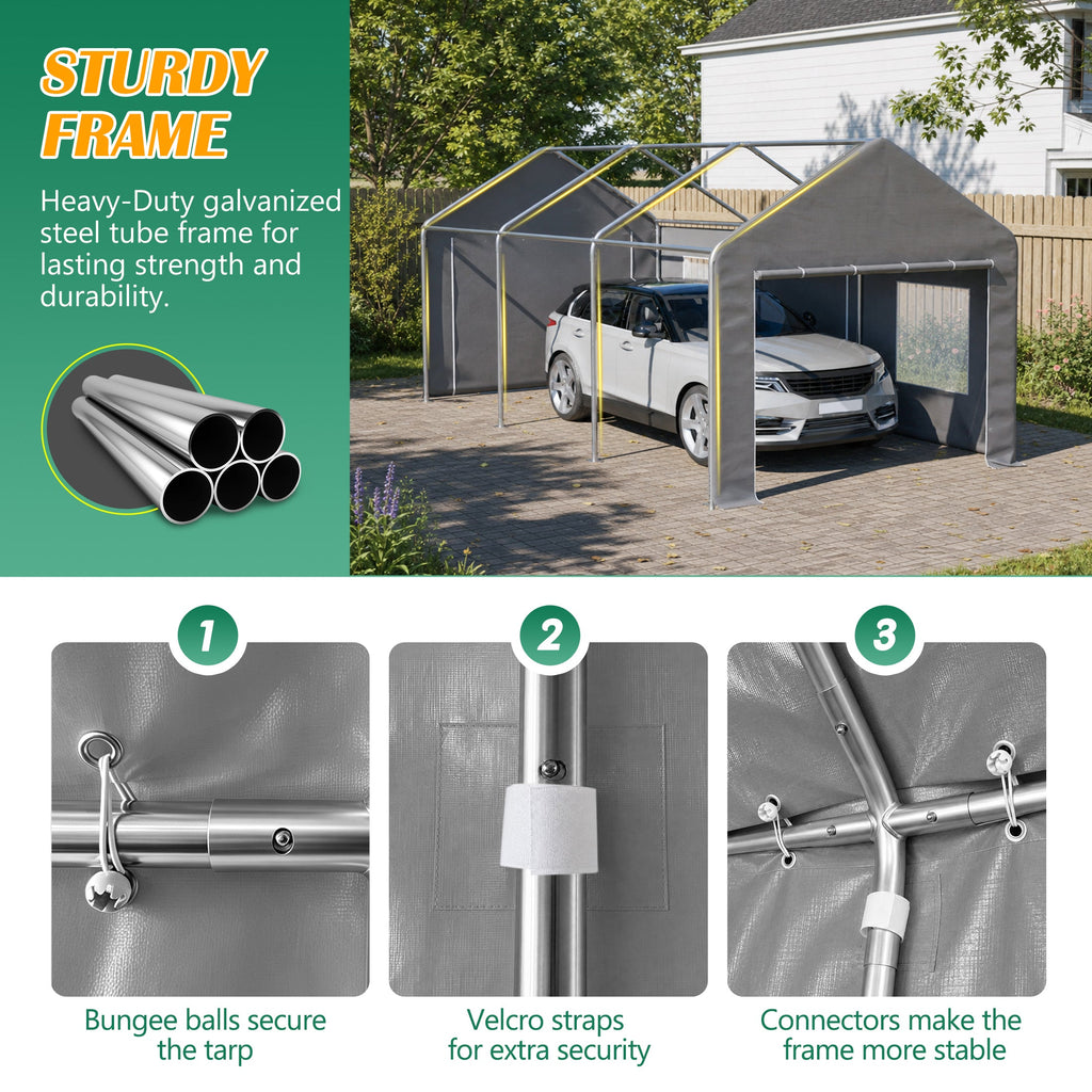 12x20 FT Heavy Duty Carport Canopy