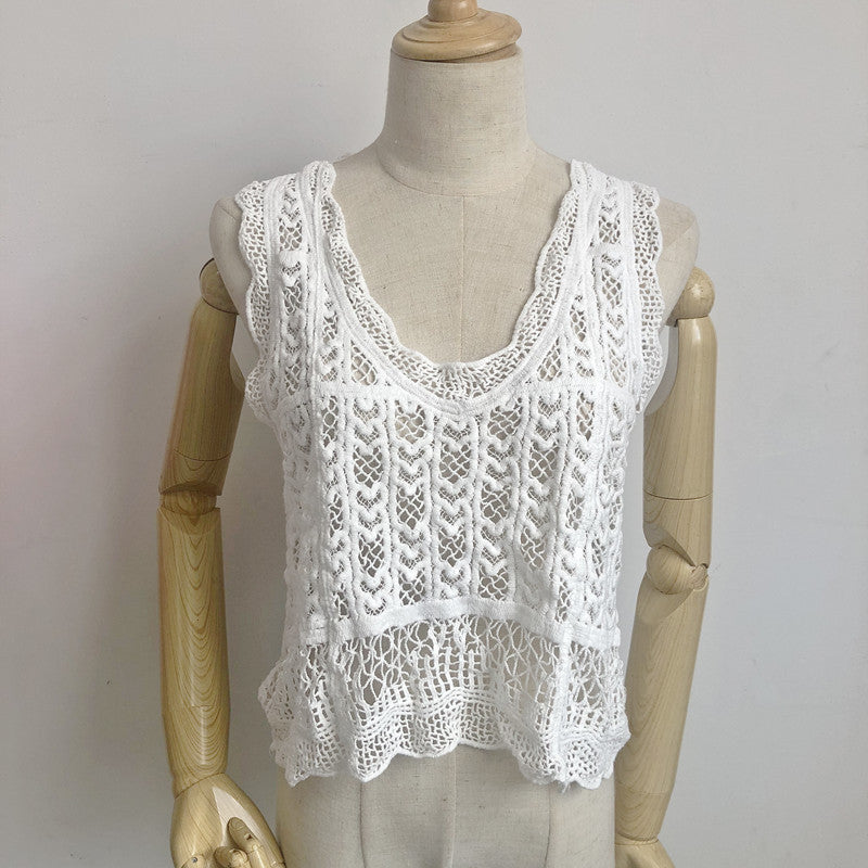 Lace Knitted Small Vest For Women